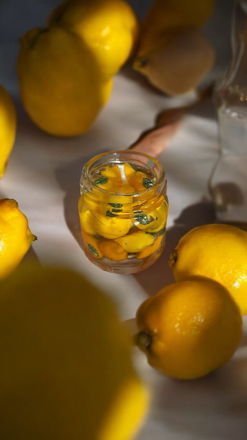 Limon Kavanoz Soya Mum - Küçük Boy