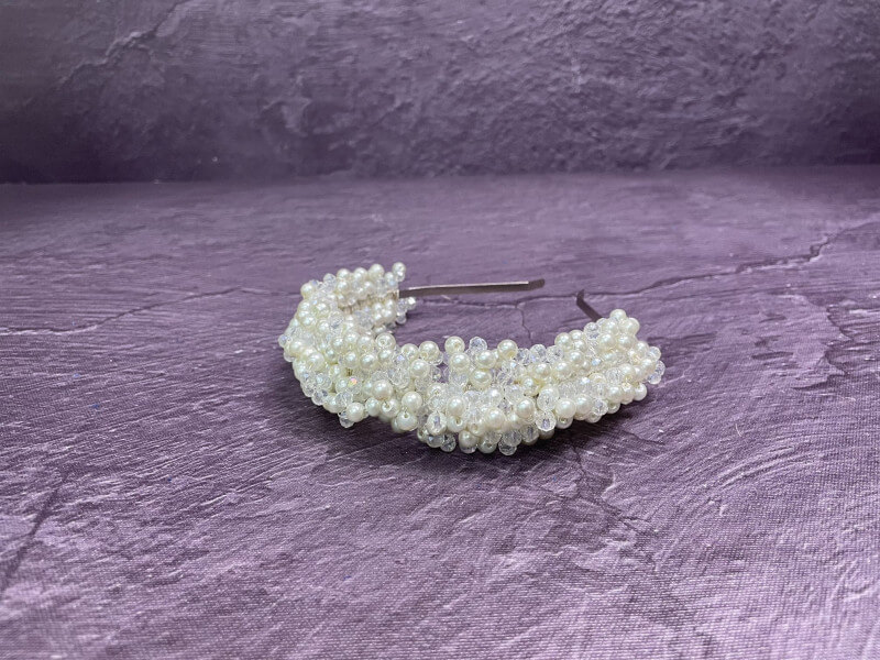 Bol İnci Detaylı Gelin Tacı