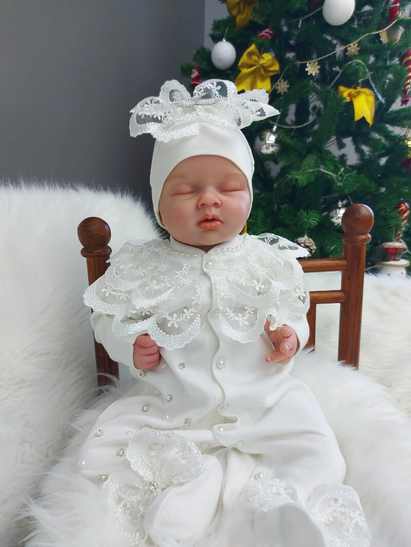 Güpür Ve Inci Detaylı Kız Bebek Tulum Seti,mevlüt Takımı