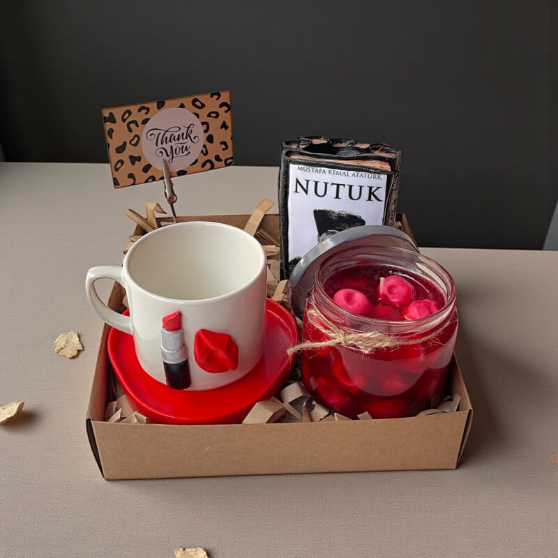 Öğretmenlere Özel Nutuk Notluk Fincan Mum Set